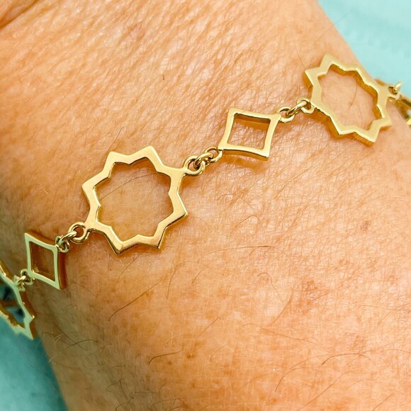 Tiffany & Co. 18K Yellow Gold Paloma Picasso Star Cutout Marrakesh Link Bracelet - Picture 5 of 12